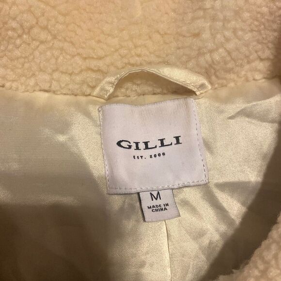 Gilli Women’s Plaid Brown and Cream Teddy Jacket Size Medium NWOT - Picture 3 of 8